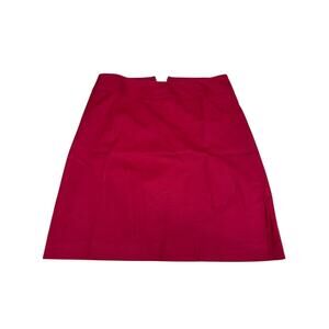 "Talbots" Women's Wool Red Skirt SZ 4‎ Zip back Midi  Romance Valentine Office